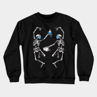 Scary halloween costumes for women dancing skeletons Crewneck Sweatshirt